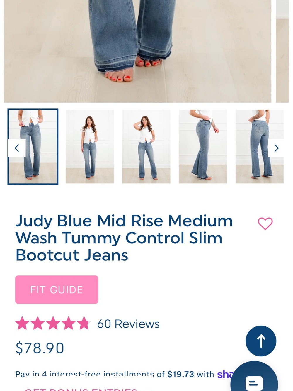 Judy Blue Medium Wash Bootcut Jeans - Blue